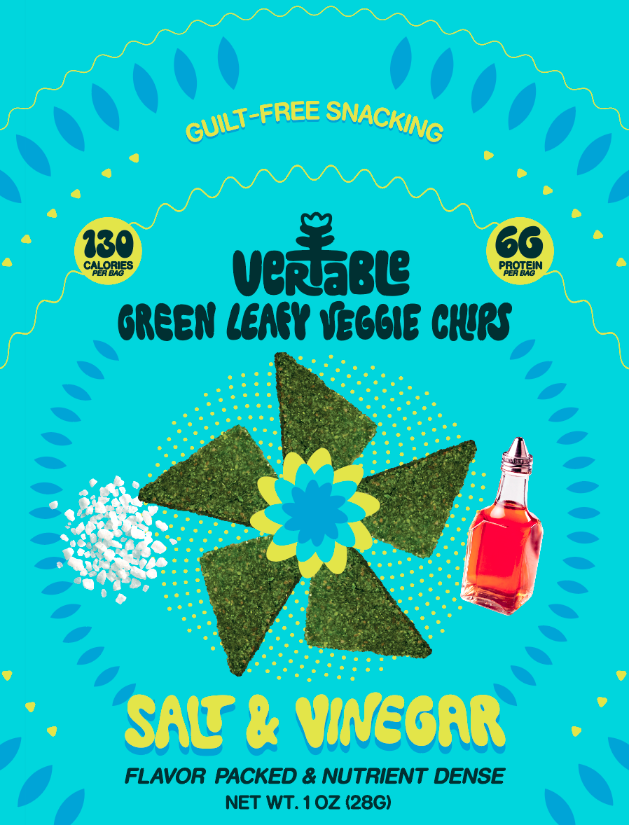 Salt & Vinegar Green Leafy Veggie Chips - Pack of 12