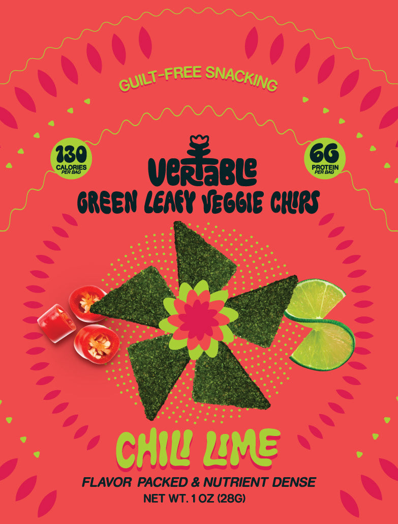 Chili Lime Green Leafy Veggie Chips - Pack of 12