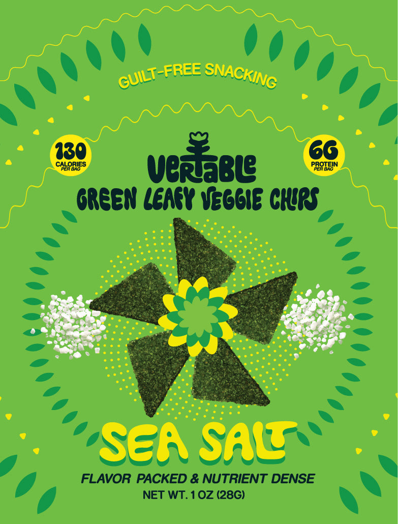 Sea Salt Vertable Green Leafy Veggie Chips - Pack of 12