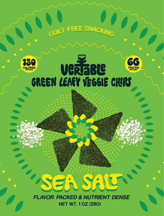 Sea Salt Vertable Green Leafy Veggie Chips - Pack of 12